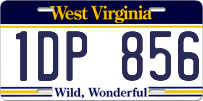 WV license plate 1DP856