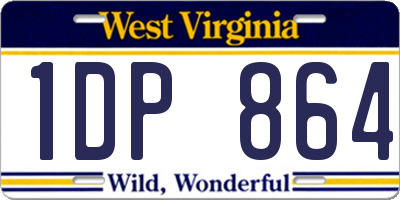 WV license plate 1DP864