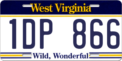 WV license plate 1DP866