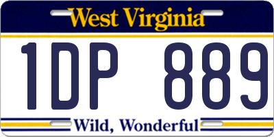 WV license plate 1DP889