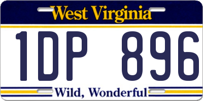 WV license plate 1DP896