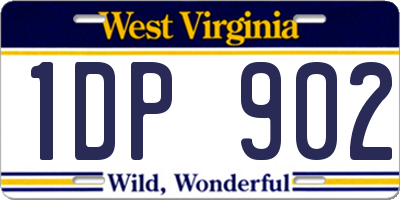 WV license plate 1DP902