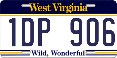 WV license plate 1DP906