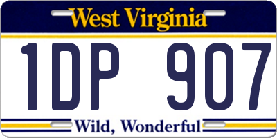 WV license plate 1DP907
