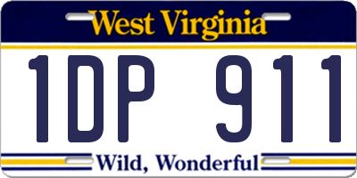 WV license plate 1DP911