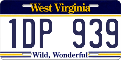 WV license plate 1DP939