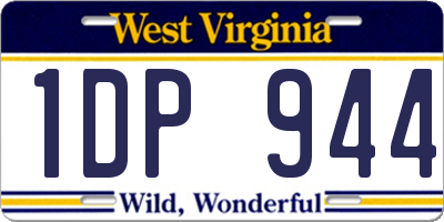 WV license plate 1DP944