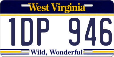 WV license plate 1DP946
