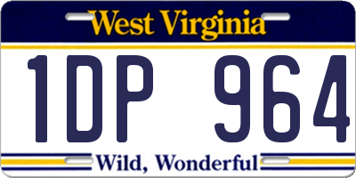 WV license plate 1DP964