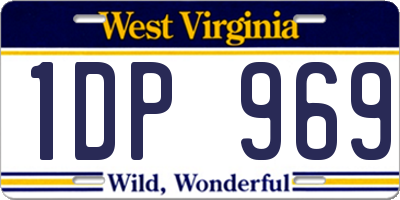 WV license plate 1DP969