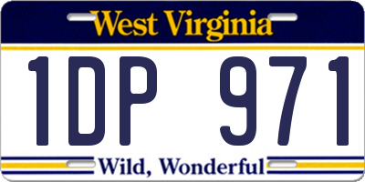 WV license plate 1DP971