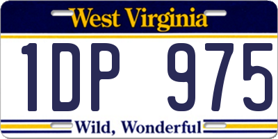 WV license plate 1DP975