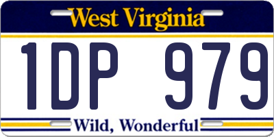 WV license plate 1DP979