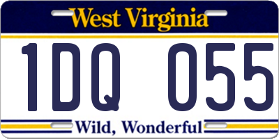 WV license plate 1DQ055