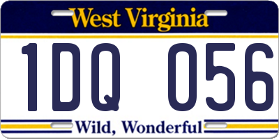 WV license plate 1DQ056