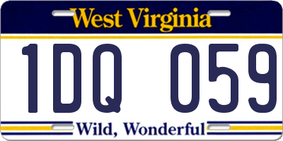 WV license plate 1DQ059