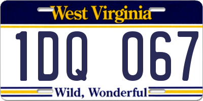 WV license plate 1DQ067