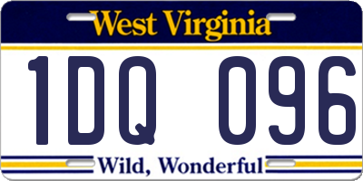 WV license plate 1DQ096