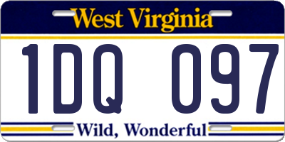 WV license plate 1DQ097