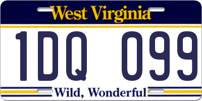 WV license plate 1DQ099