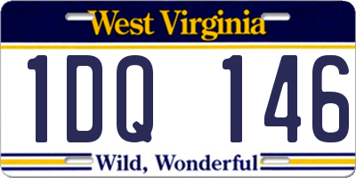 WV license plate 1DQ146