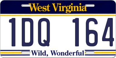WV license plate 1DQ164