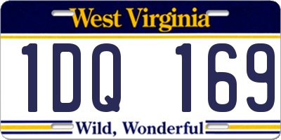 WV license plate 1DQ169