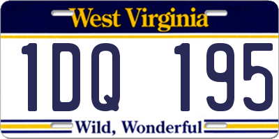 WV license plate 1DQ195