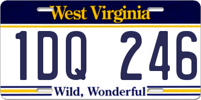 WV license plate 1DQ246