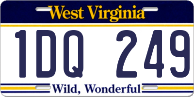 WV license plate 1DQ249
