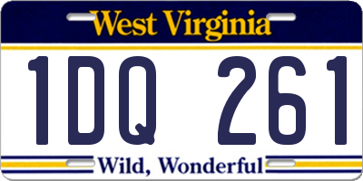 WV license plate 1DQ261