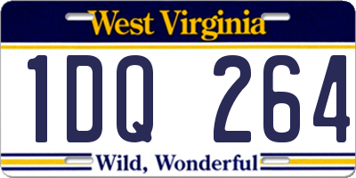 WV license plate 1DQ264