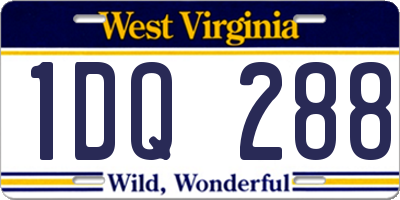 WV license plate 1DQ288