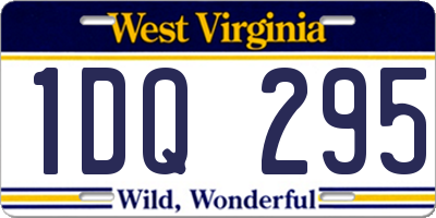 WV license plate 1DQ295