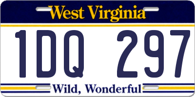 WV license plate 1DQ297