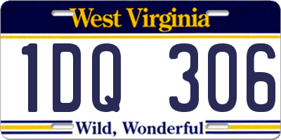 WV license plate 1DQ306