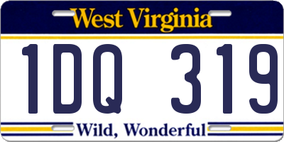WV license plate 1DQ319