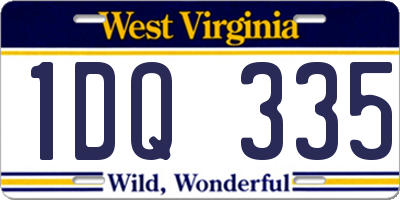 WV license plate 1DQ335