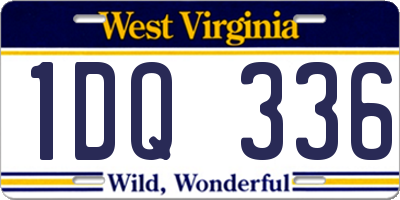 WV license plate 1DQ336