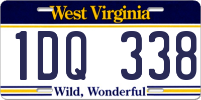WV license plate 1DQ338