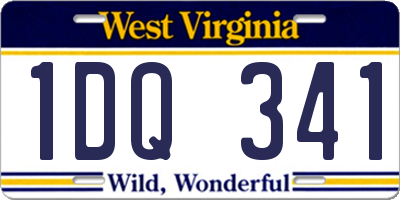 WV license plate 1DQ341