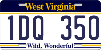 WV license plate 1DQ350