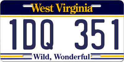WV license plate 1DQ351