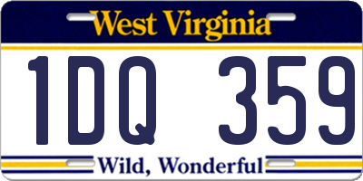 WV license plate 1DQ359