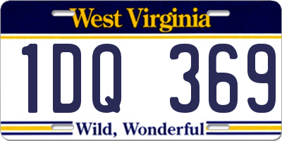 WV license plate 1DQ369