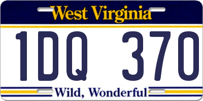 WV license plate 1DQ370