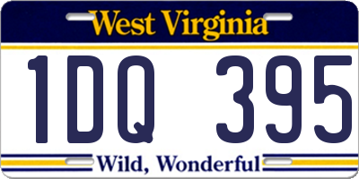 WV license plate 1DQ395