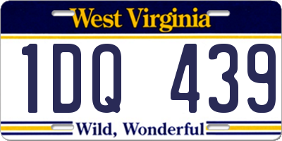 WV license plate 1DQ439
