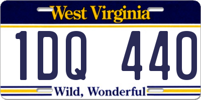 WV license plate 1DQ440