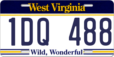 WV license plate 1DQ488